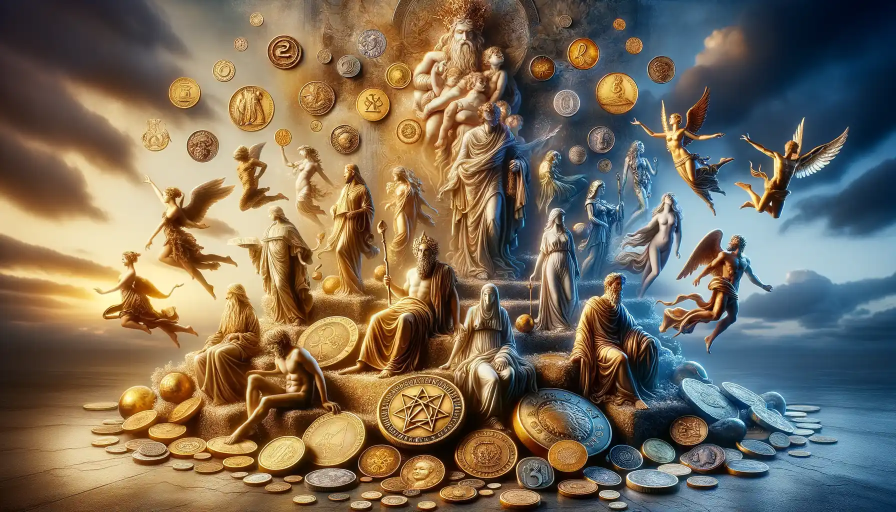 Mythological Figures and Coins